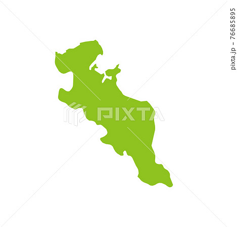 京都の簡略した地図のイラスト素材