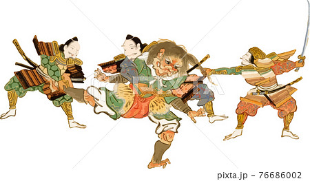 鬼を捕らえる侍3人 鬼を捕らえる侍3人 76686002