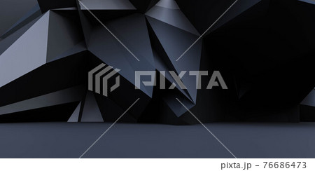 black dark polygon wall background with futuristic architecture design 3d render illustration black dark polygon wall background with futuristic architecture design 3d render illustration 76686473