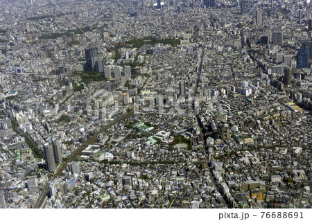 東京都新宿区北新宿付近を空撮 東京都新宿区北新宿付近を空撮 76688691