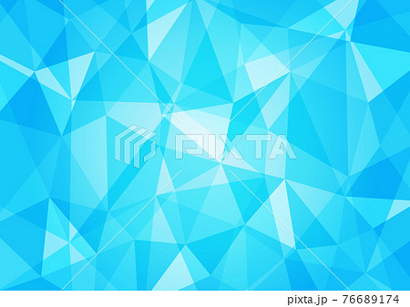 青系のポリゴン背景イラスト 幾何学模様のイラスト素材
