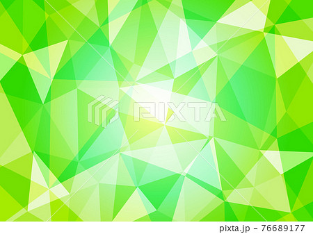 緑のポリゴン背景イラスト 幾何学模様のイラスト素材