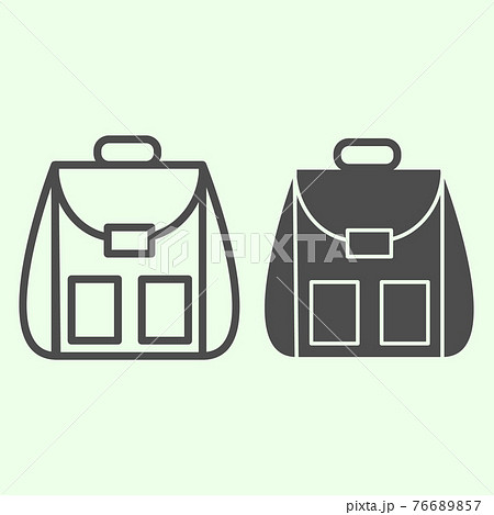Backpack line and solid icon. Student personal school bag outline style pictogram on white background Schoolbag or daypack for mobile concept and web design. Vector graphics. Backpack line and solid icon. Student personal school bag outline style pictogram on white background Schoolbag or daypack for mobile concept and web design. Vector graphics. 76689857