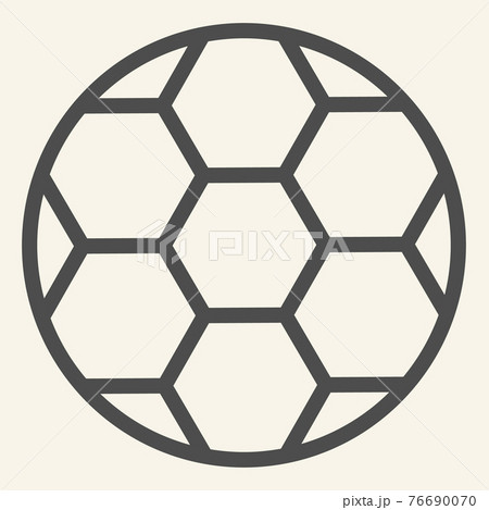Soccer Ball Line Icon Football Ball Outline のイラスト素材