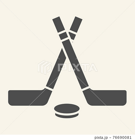 Ice hockey puck and stick vector illustration.