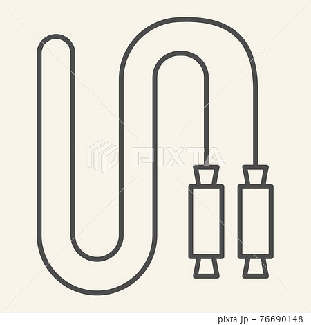 Jump Rope Thin Line Icon Skip Rope Outline のイラスト素材