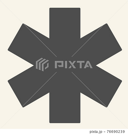 Medical sign star of life solid icon. Hospital ambulance star glyph style pictogram on white background. Medicine logo for mobile concept and web design. Vector graphics. Medical sign star of life solid icon. Hospital ambulance star glyph style pictogram on white background. Medicine logo for mobile concept and web design. Vector graphics. 76690239