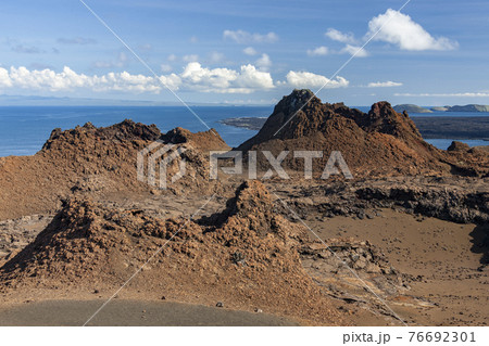 Volcanic landscape - Bartolome in the Galapagos Islands 76692301