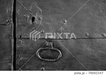 Old metal door detail in Graz, Styria region, Austria 76693347