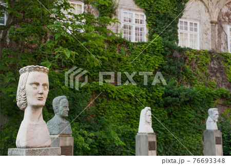 Windows and ivy in The Graz Castle courtyard, former imperial residence, in Graz, Styria region, Austria 76693348