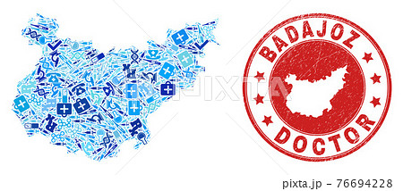 Medicare Inoculation Mosaic Badajoz Province Map and Grunge Healtcare Seal Medicare Inoculation Mosaic Badajoz Province Map and Grunge Healtcare Seal 76694228