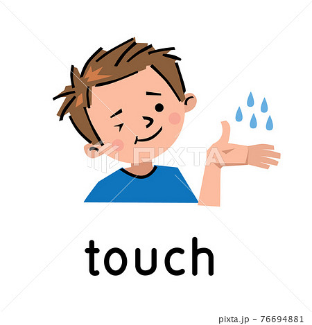 Touch. Icon of one of five senses Touch. Icon of one of five senses 76694881