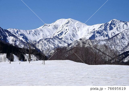 銀山平森林公園より望む越後三山・中ノ岳 銀山平森林公園より望む越後三山・中ノ岳 76695619