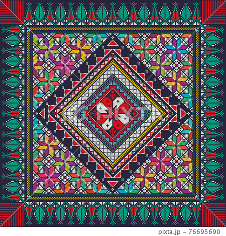 Traditional Palestinian Embroidery Pattern 5のイラスト素材