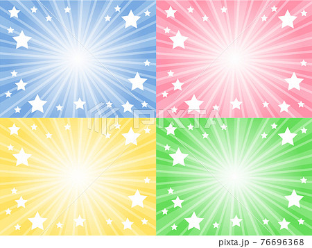 星と放射線の背景素材セット 76696368