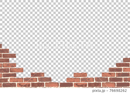 Brick wall frame vector that collapsed to 25% of reddish brown 76698262