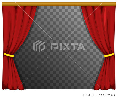 Red curtains with transparent background 76699563