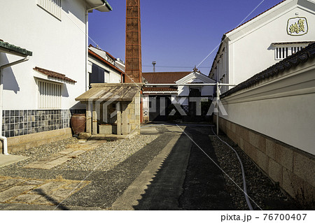 西条酒蔵通り 白牡丹酒造 広島県東広島市の写真素材