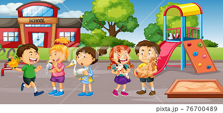 Student at school playground Student at school playground 76700489