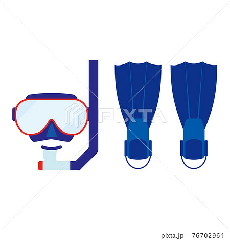 シュノーケル フィン のイラスト素材