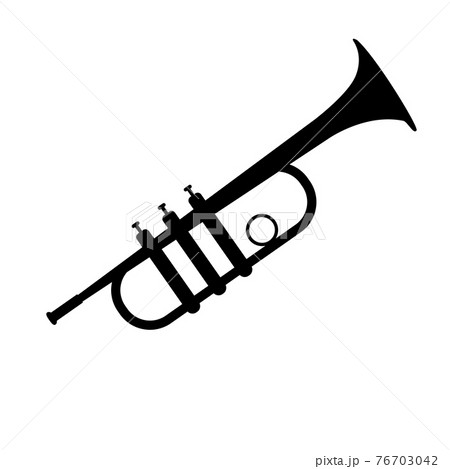 Trumpet Icon On White Background Flat Style のイラスト素材