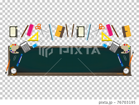 Blackboard and stationery Blackboard and stationery 76703195