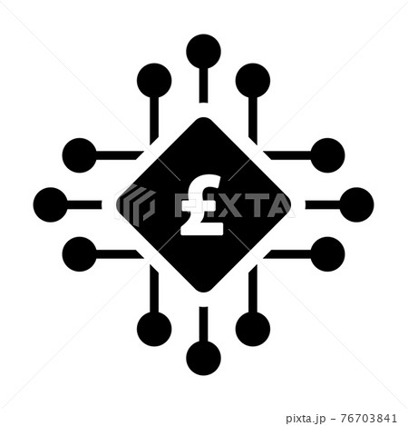 Digital pound currency icon vector symbol for digital transactions for asset and wallet in a flat color glyph pictogram illustration Digital pound currency icon vector symbol for digital transactions for asset and wallet in a flat color glyph pictogram illustration 76703841