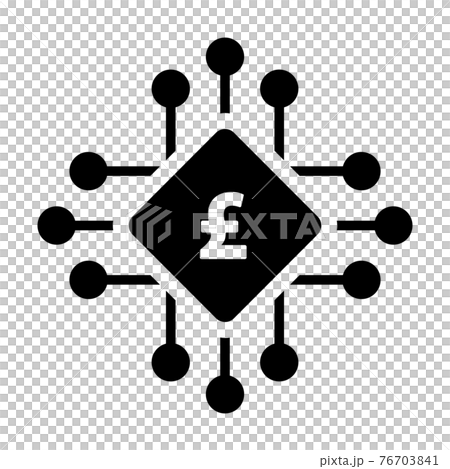 Digital pound currency icon vector symbol for digital transactions for asset and wallet in a flat color glyph pictogram illustration Digital pound currency icon vector symbol for digital transactions for asset and wallet in a flat color glyph pictogram illustration 76703841