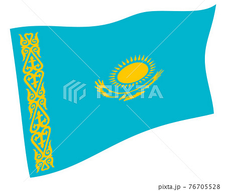 カザフスタン　 国旗　アイコン 76705528