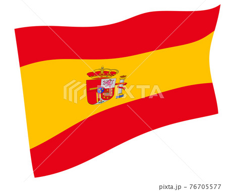 スペイン 国旗 アイコンのイラスト素材