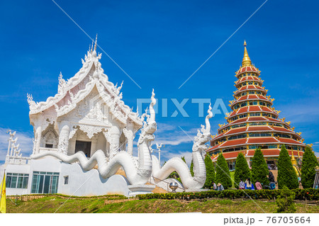 Huai Pla Kung Temple is a temple with Thai-Chinese buildings, Chiang Rai, Thailand. 76705664