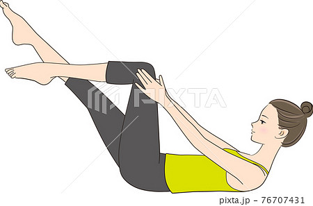Pilates sequence, Criss cross - Stock Illustration [82860618] - PIXTA