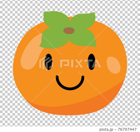 笑った柿のイラスト 笑った柿のイラスト 76707447
