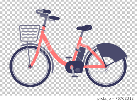 横向きの電動自転車。電気自転車。イーバイク。 76708318