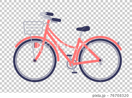 横向きの自転車 ママチャリ のイラスト素材 7670