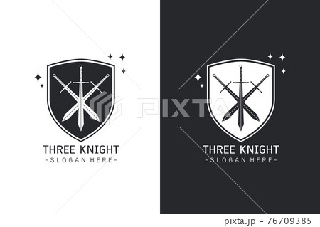 Three swords logo template Three swords logo template 76709385