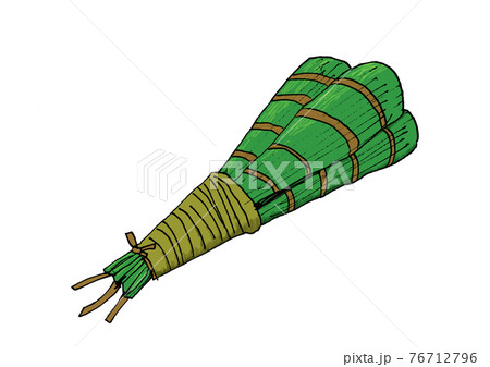 こどもの日のちまきを三本まとめにした束 こどもの日のちまきを三本まとめにした束 76712796