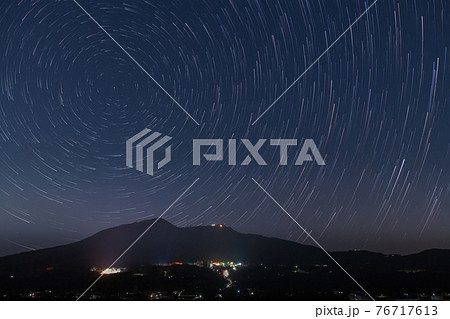 北極星と筑波山 北極星と筑波山 76717613