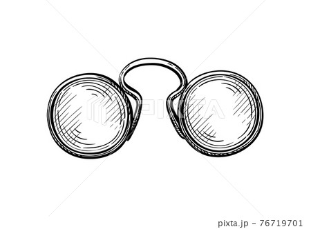 Ink sketch of pince-nez. Ink sketch of pince-nez. 76719701