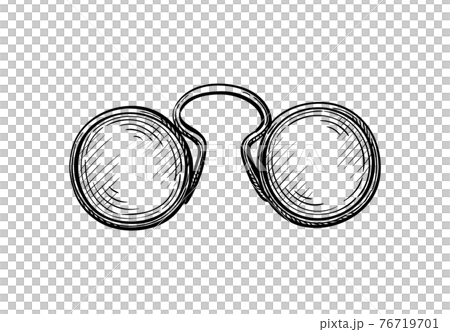 Ink sketch of pince-nez. 76719701