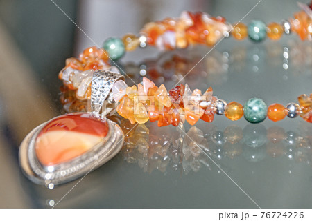 Typical guatemalan handmade jewelry souvenir - beaded necklace Typical guatemalan handmade jewelry souvenir - beaded necklace 76724226