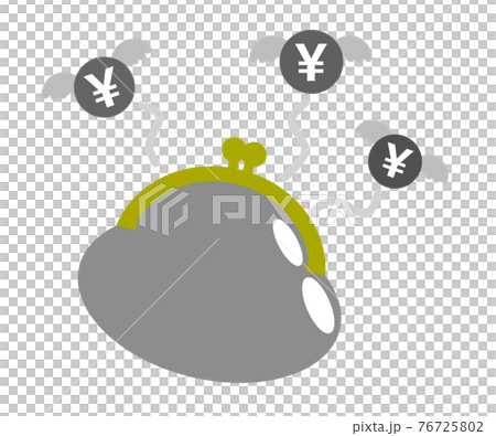 サイフから出費するイラスト サイフから出費するイラスト 76725802