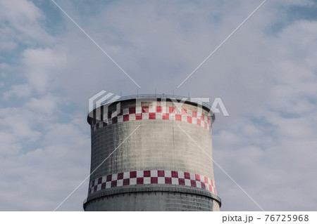 thermal power stations on sky background thermal power stations on sky background 76725968