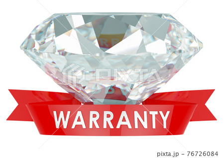 Diamond warranty concept. 3D rendering Diamond warranty concept. 3D rendering 76726084
