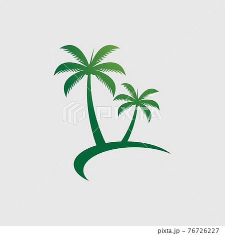Palm tree summer logo template 76726227