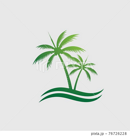 Palm tree summer logo template 76726228