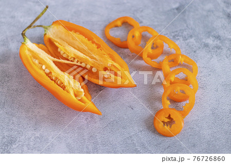 Peruvian yellow pepper. Yellow pepper used in Peruvian cuisine. 76726860