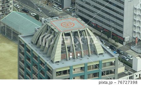 あべのハルカス展望台から見える近隣のヘリポート 76727398