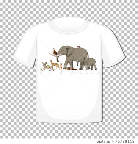 Wild animal group design on t-shirt isolated on transparent background Wild animal group design on t-shirt isolated on transparent background 76728118