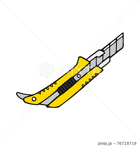 カッターのイラストのイラスト素材